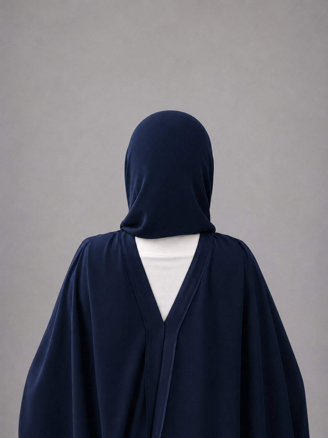 Navy hijab back view
